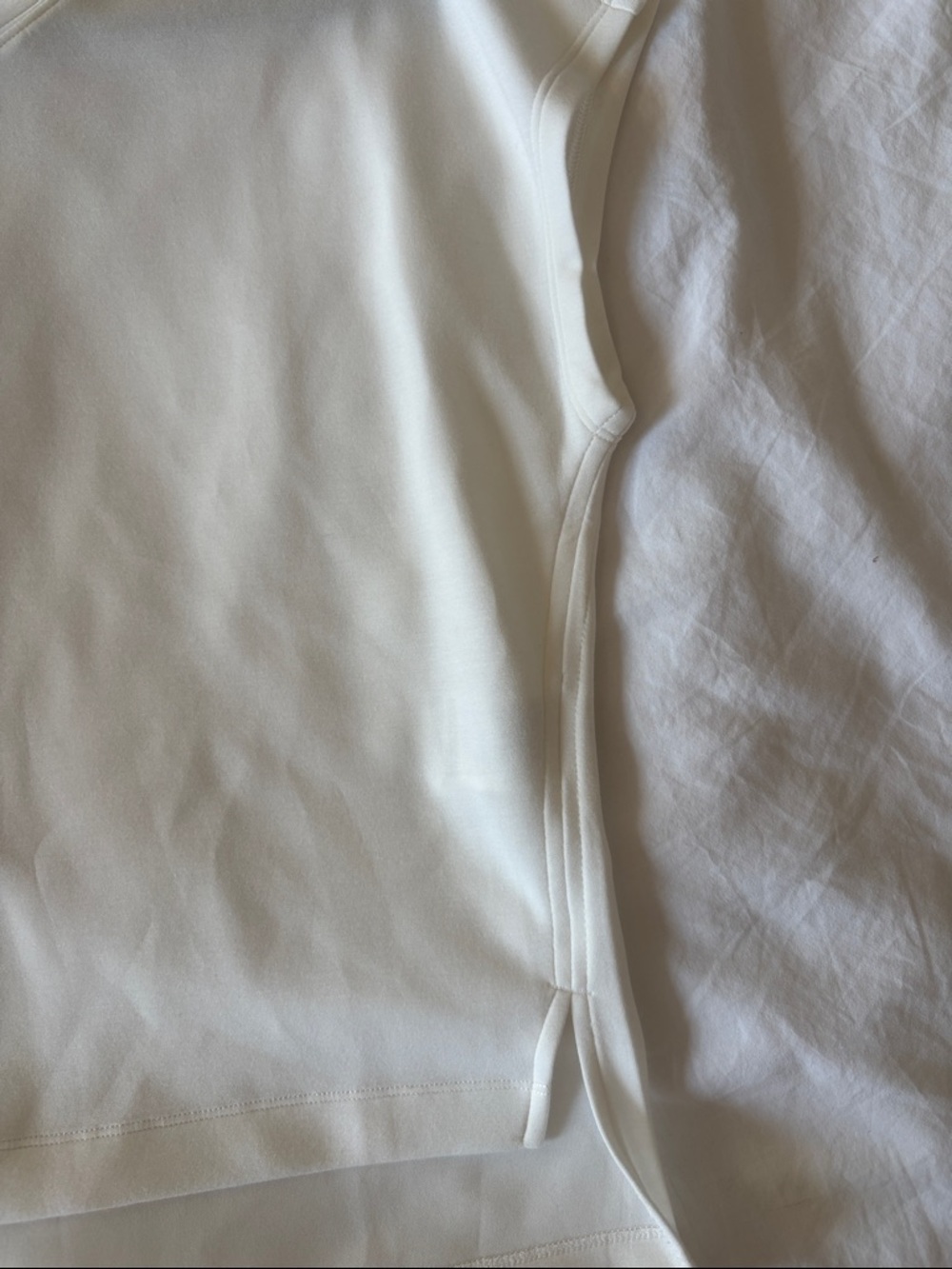 Spanx AirEssentials Cap Sleeve Tee in Powder White - Picture 9 of 9